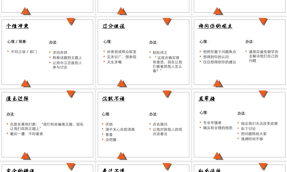如何巧妙的处理听众的问题