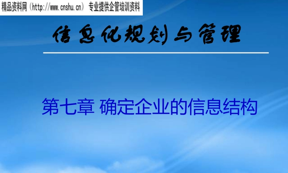 如何确定企业的信息结构