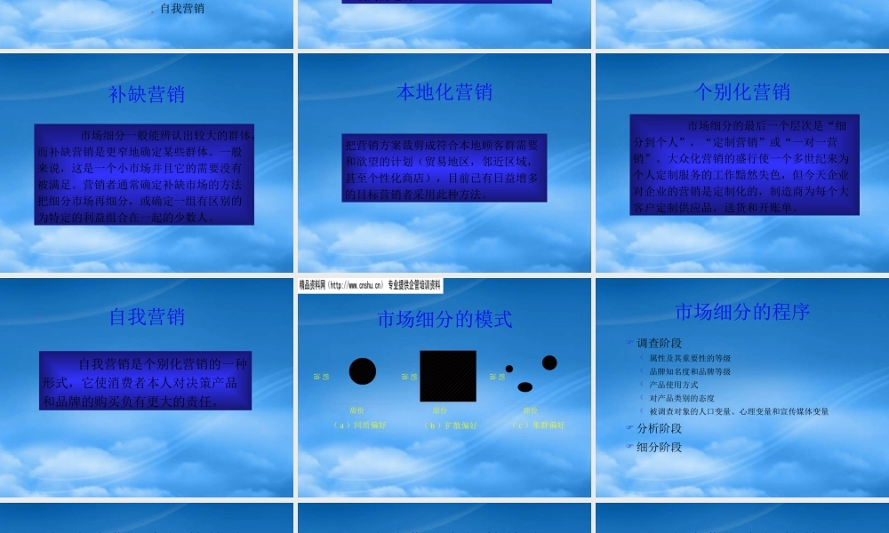如何确定细分市场与选择目标市场
