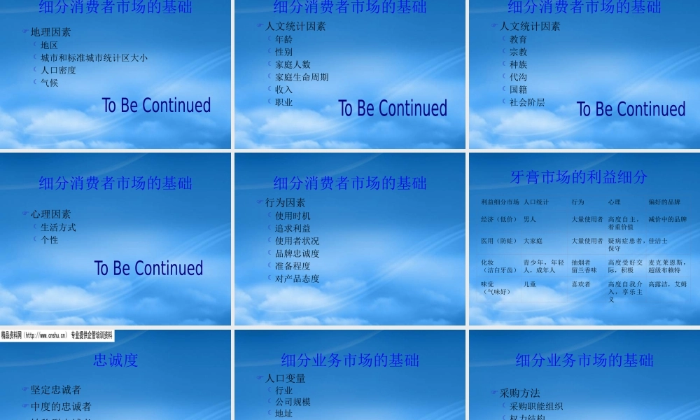 如何确定细分市场与选择目标市场