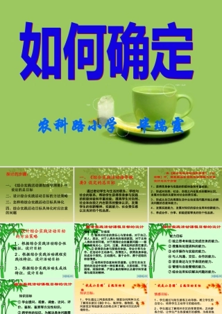 如何确定综合实践活动目标(培训)22