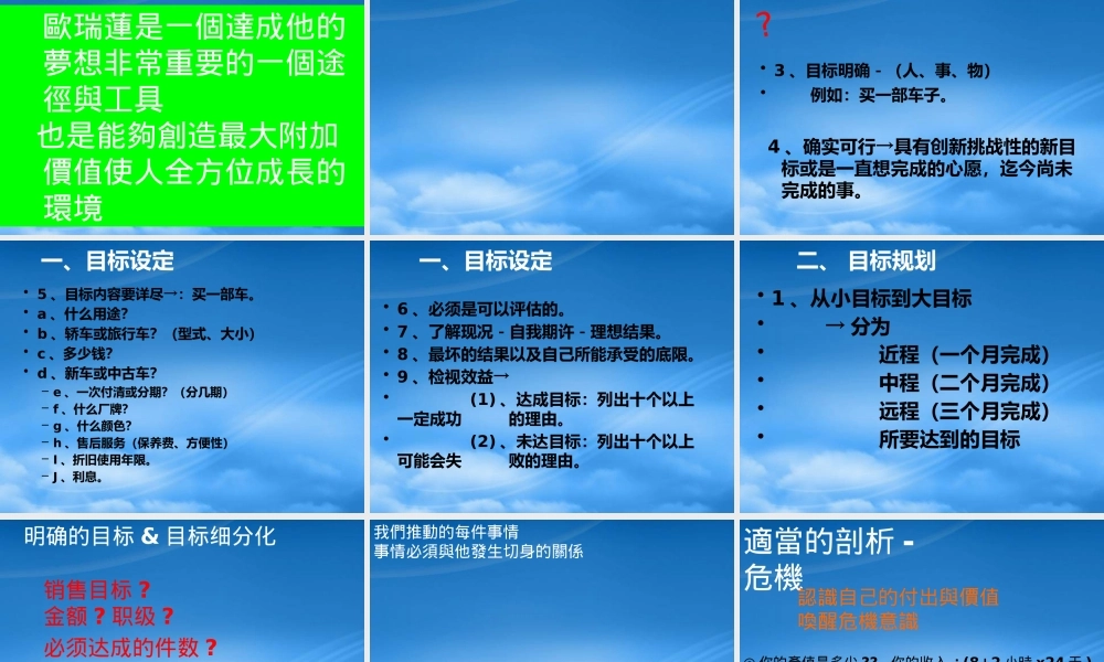 如何设定人生目标