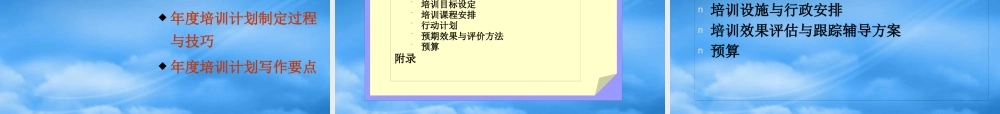 如何设计年度培训计划与预算方桉