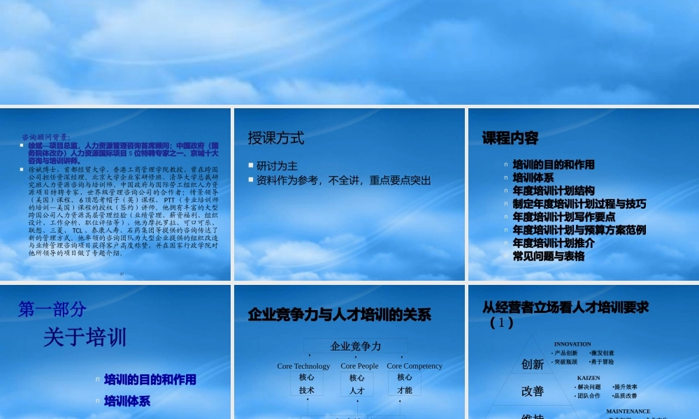 如何设计年度培训计划与预算方案(206页PPT)