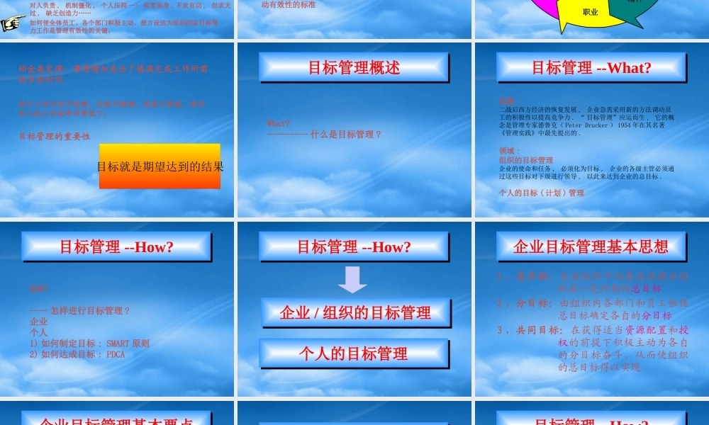 如何实用目标管理