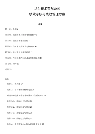 华为绩效考核华为绩效管理制度
