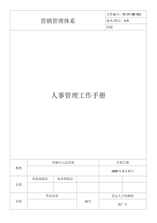 人事管理工作手册