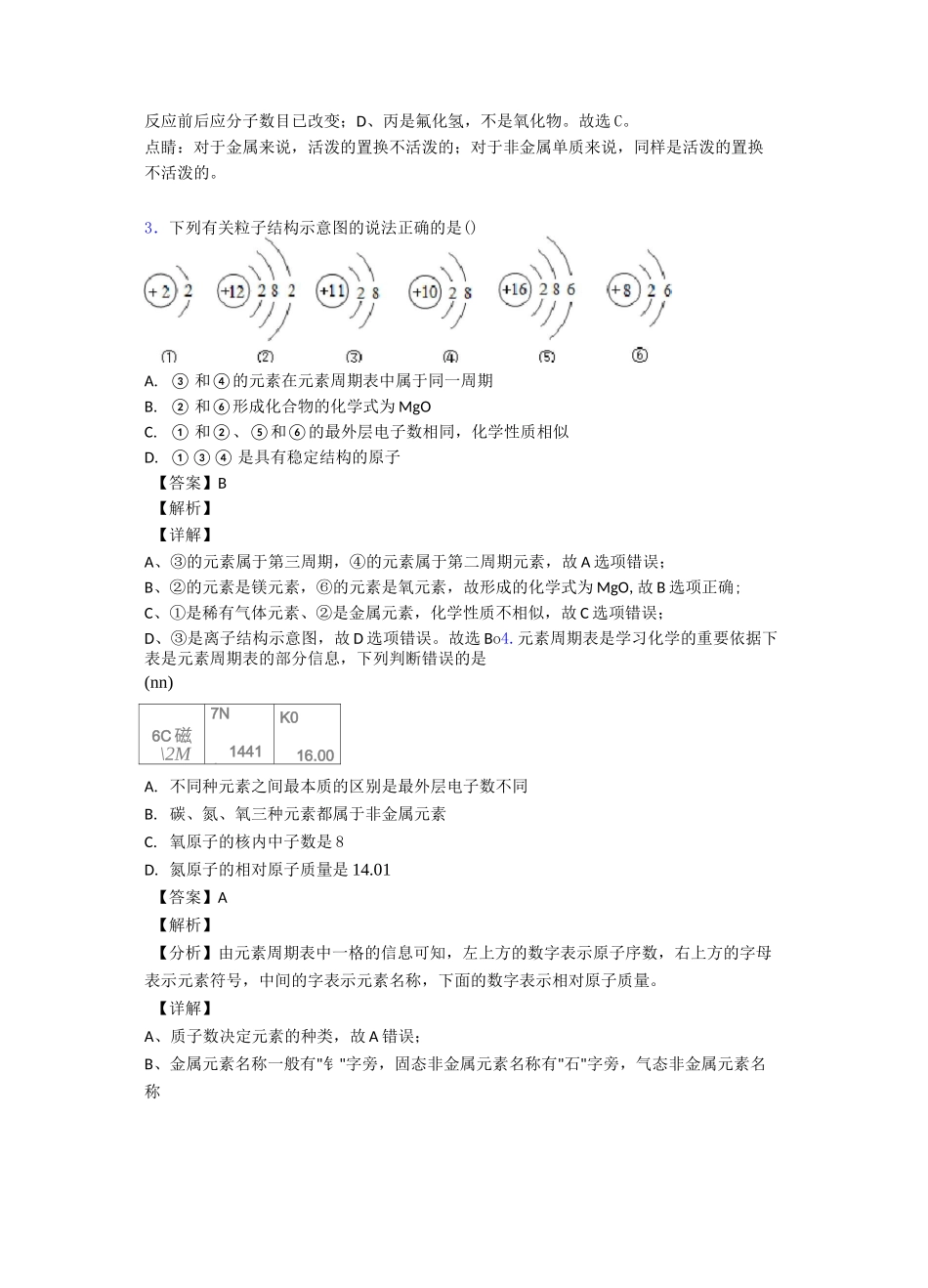 物质构成的奥秘练习题_第2页
