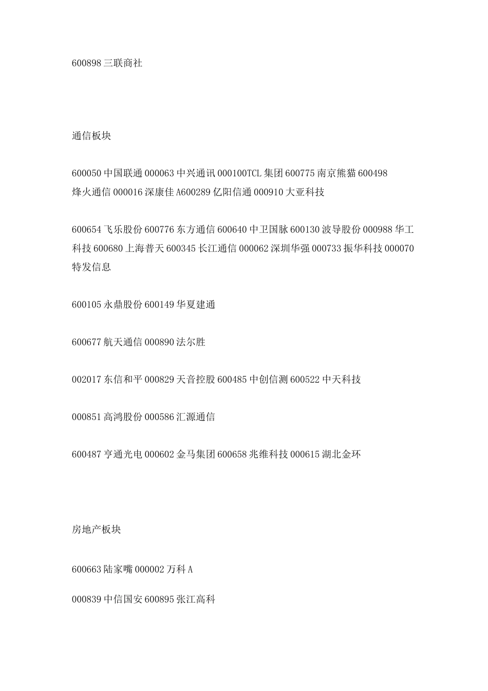 我国股票代码大全_第3页