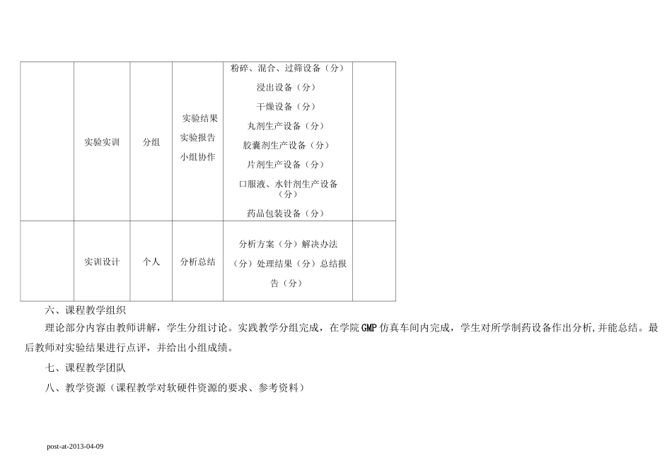 《中药制药设备维护与保养-课程标准》_第3页