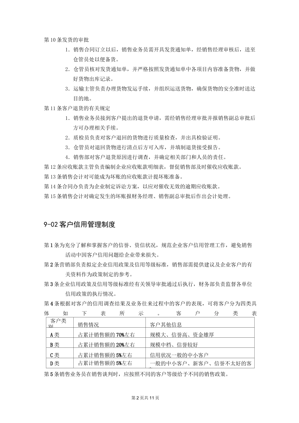 销售业务内控管理制度_第2页