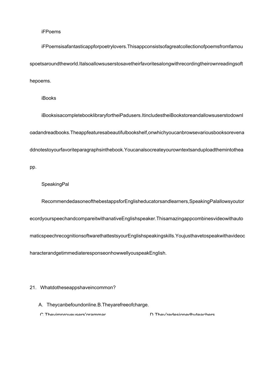 2020-2021学年广东省佛山市高考(二模)英语试题及答案_第2页