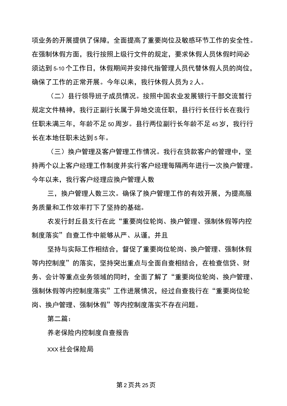 内控制度自查报告(完整版)_第2页