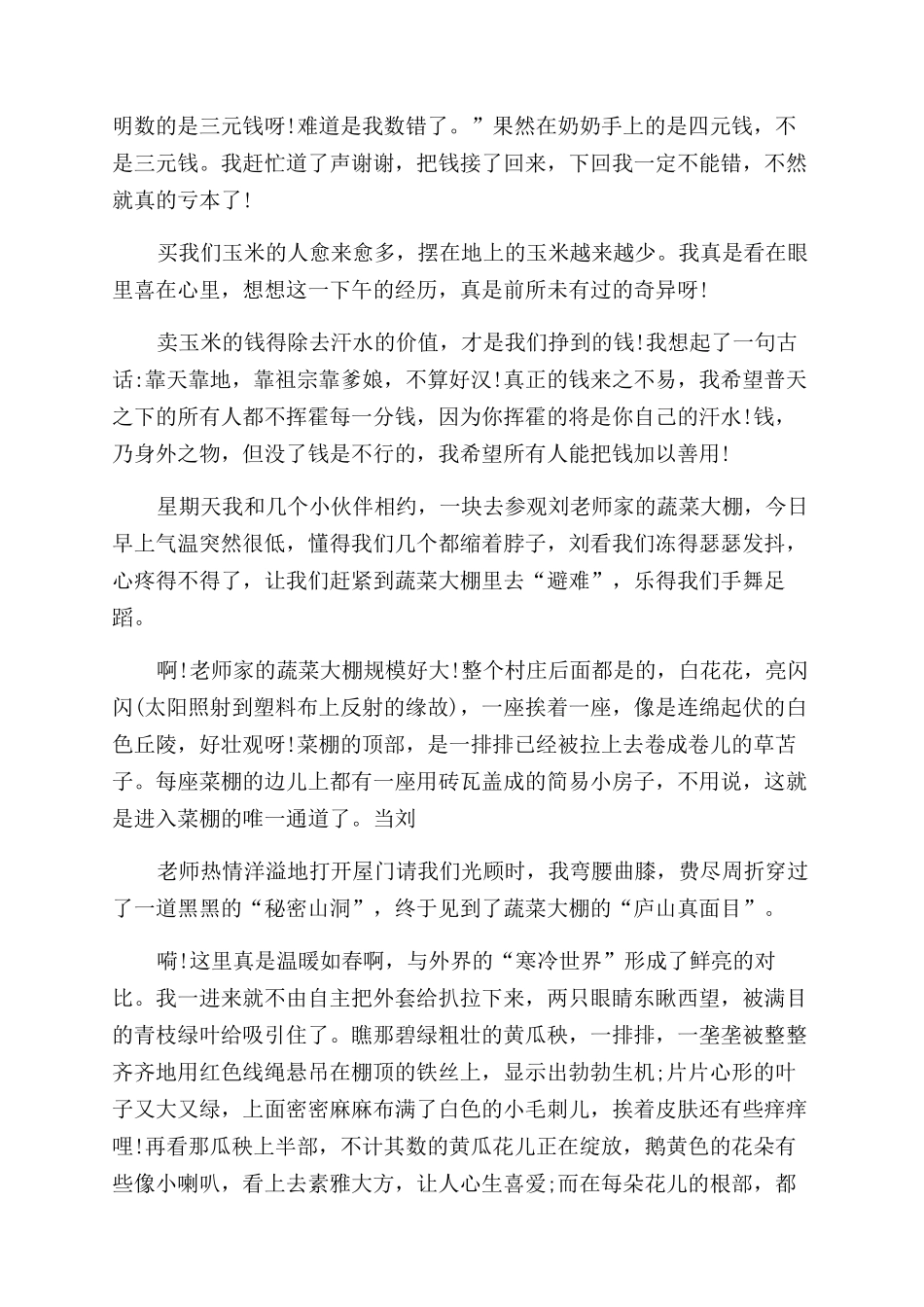 小学生假期社会实践活动心得感悟范本_第2页