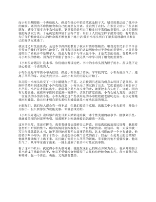 小布头奇遇记读后感