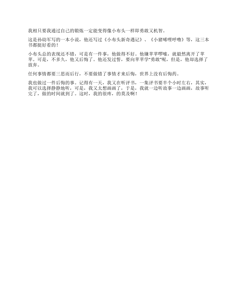 小布头新奇遇记读后感_第2页