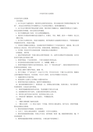 少先队代表大会提案