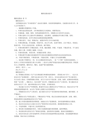 履职设想承诺书