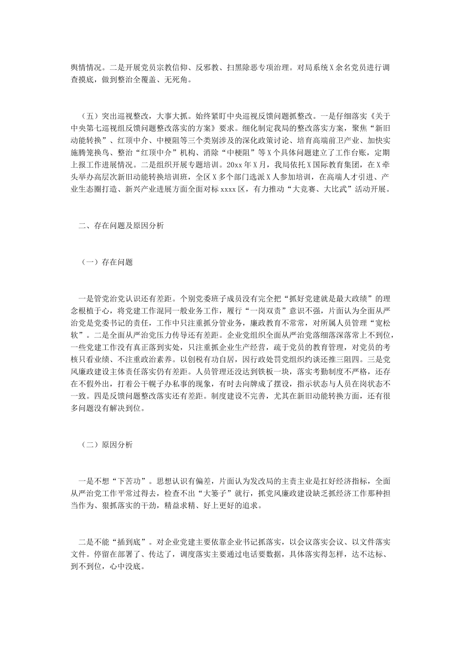 履行全面从严治党责任述职报告_第2页