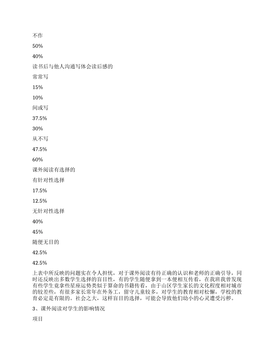 山区小学生课外阅读的调查研究_第2页