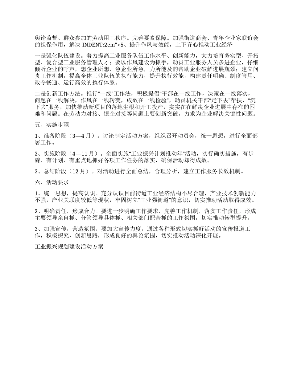 工业振兴规划建设活动方案_第3页