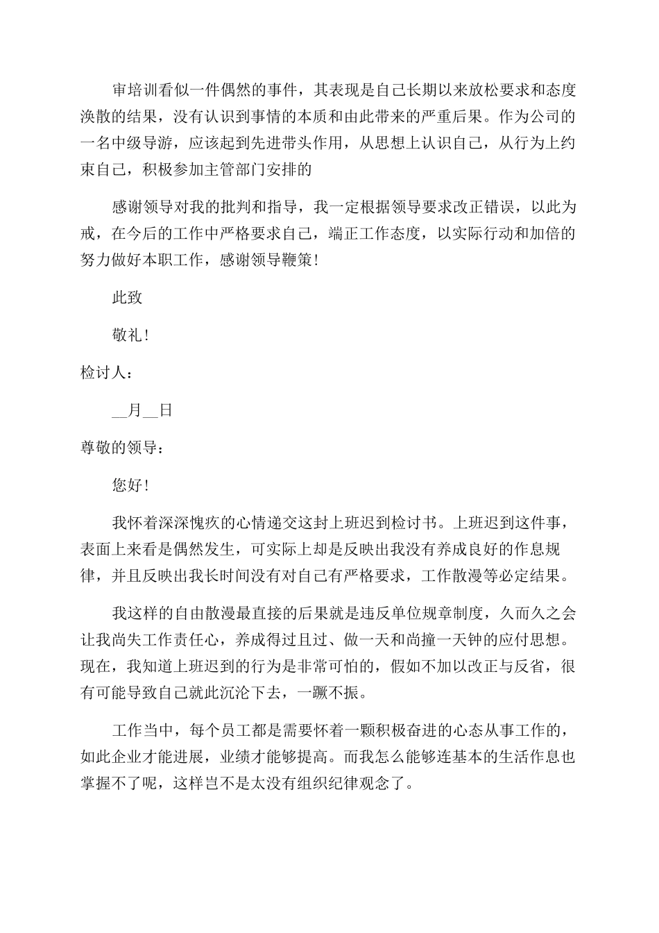 工作失误个人检讨书_第2页