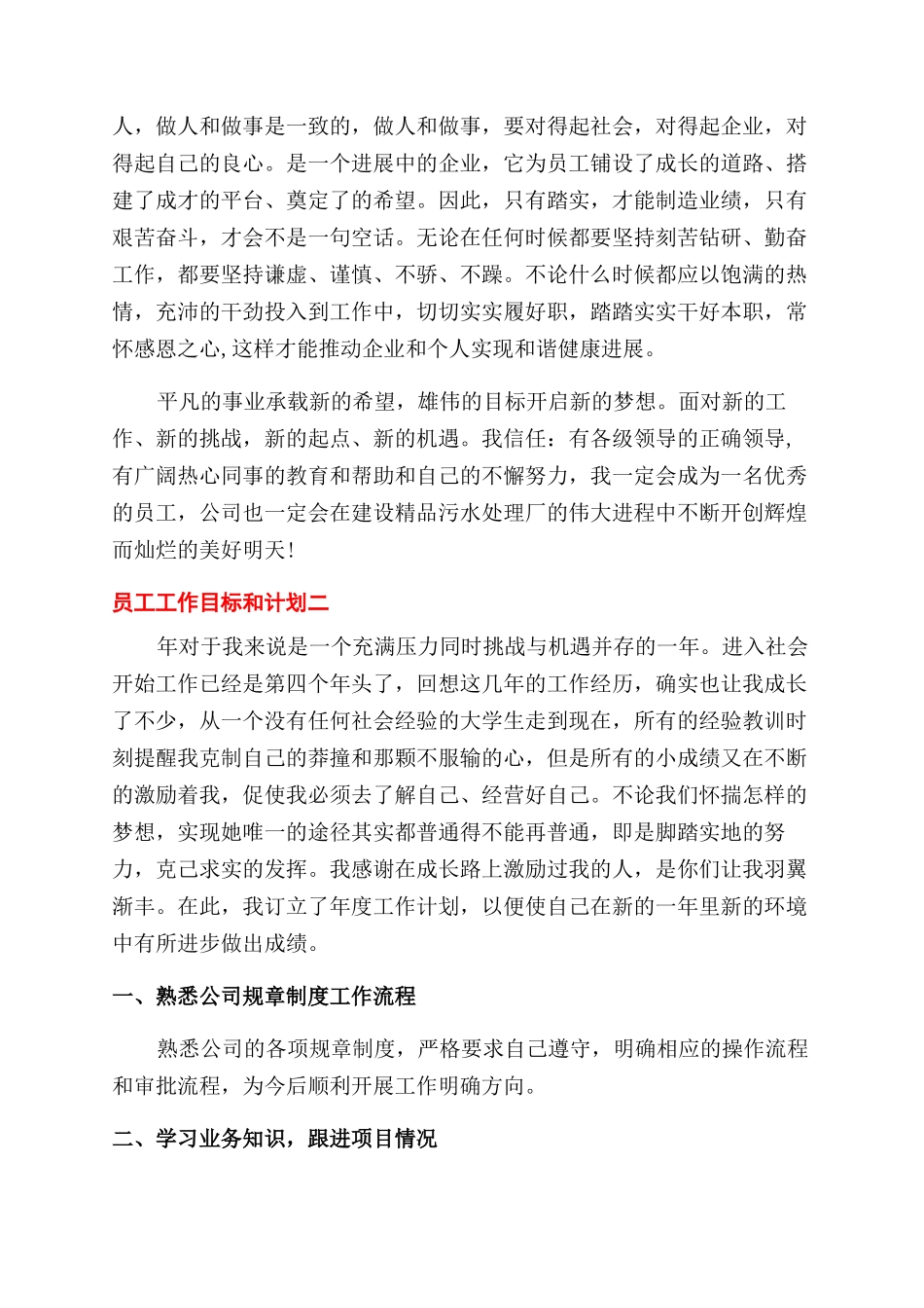 工作目标和计划怎么写_第3页