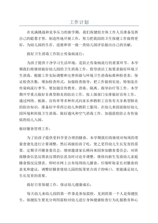 工作计划-精品文档