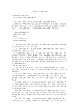 工信部联企业〔2024〕300号