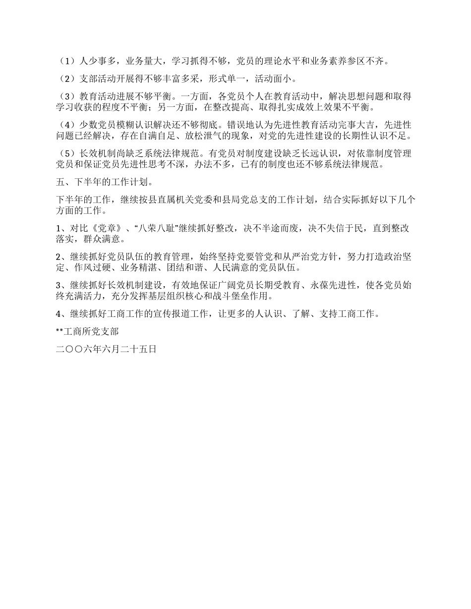 工商所党支部XX上半年工作总结_第3页