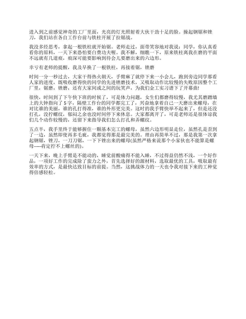 工科生机械专业实习报告_第3页