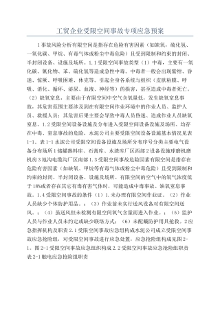 工贸企业受限空间事故专项应急预案