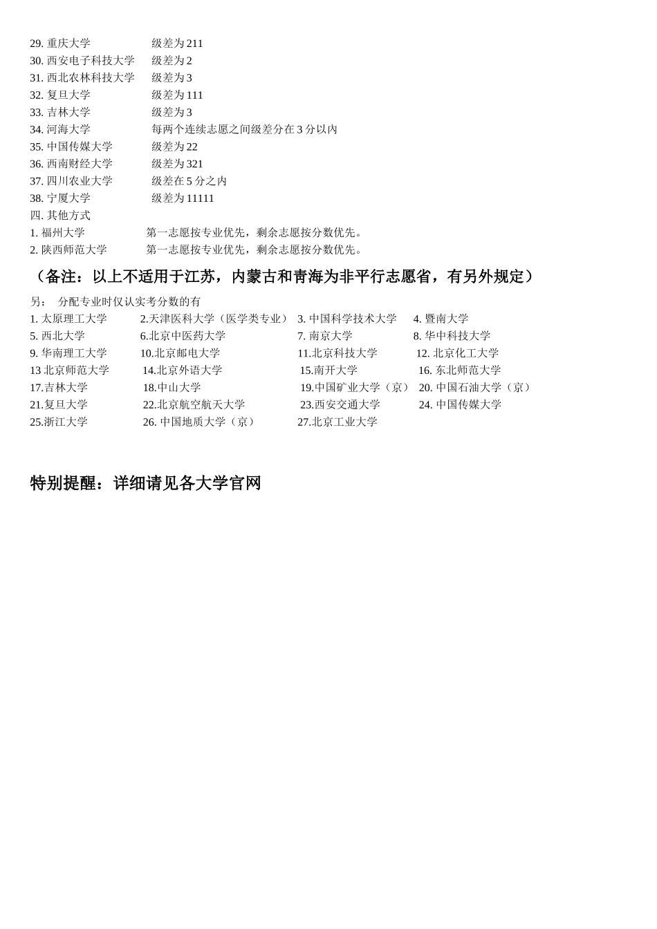 已出招生章程的211校专业分配原则-(1)_第2页