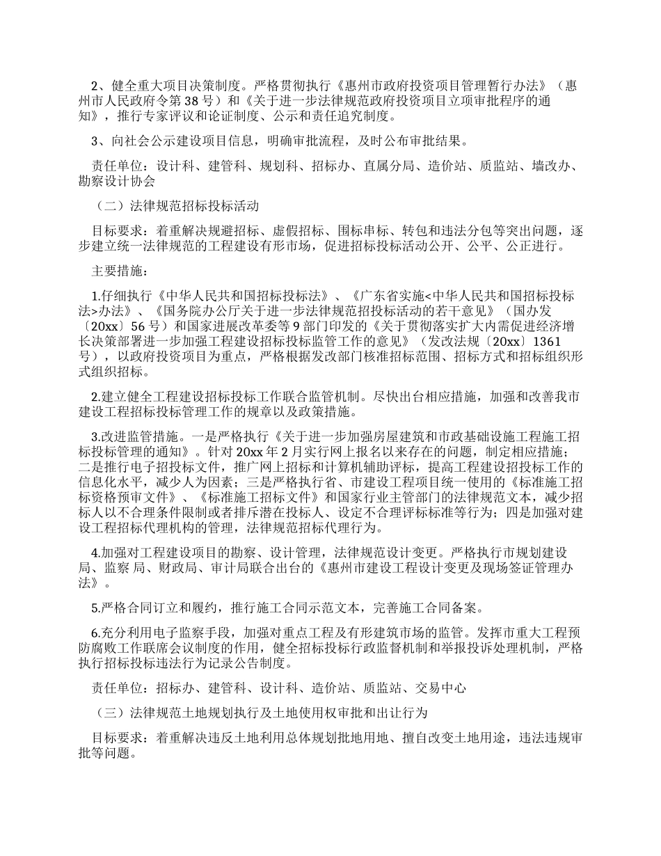市规划建设局工程建设领域专项治理工作实施方案_第2页