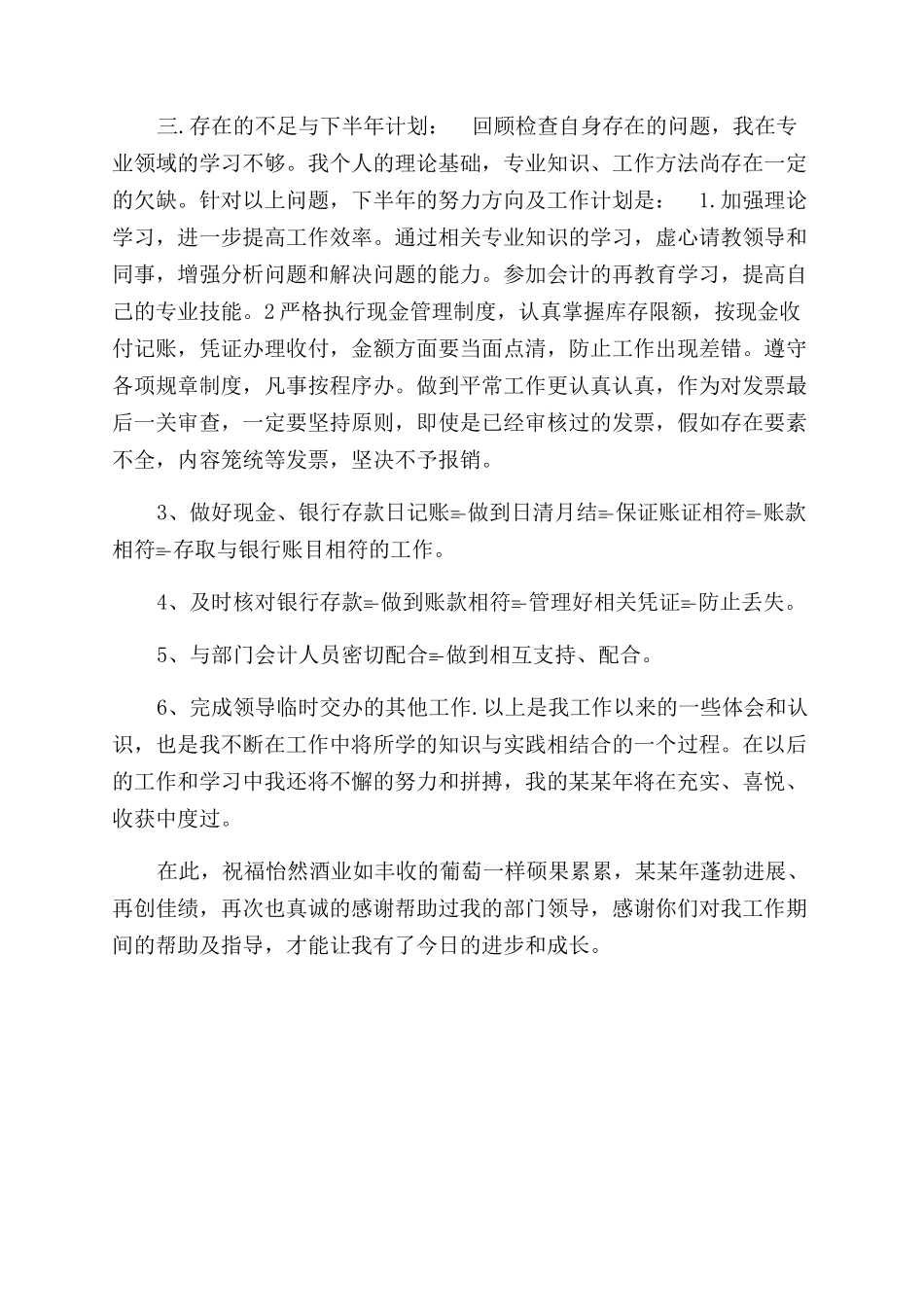 年上半年出纳工作总结范文报告范文_第2页