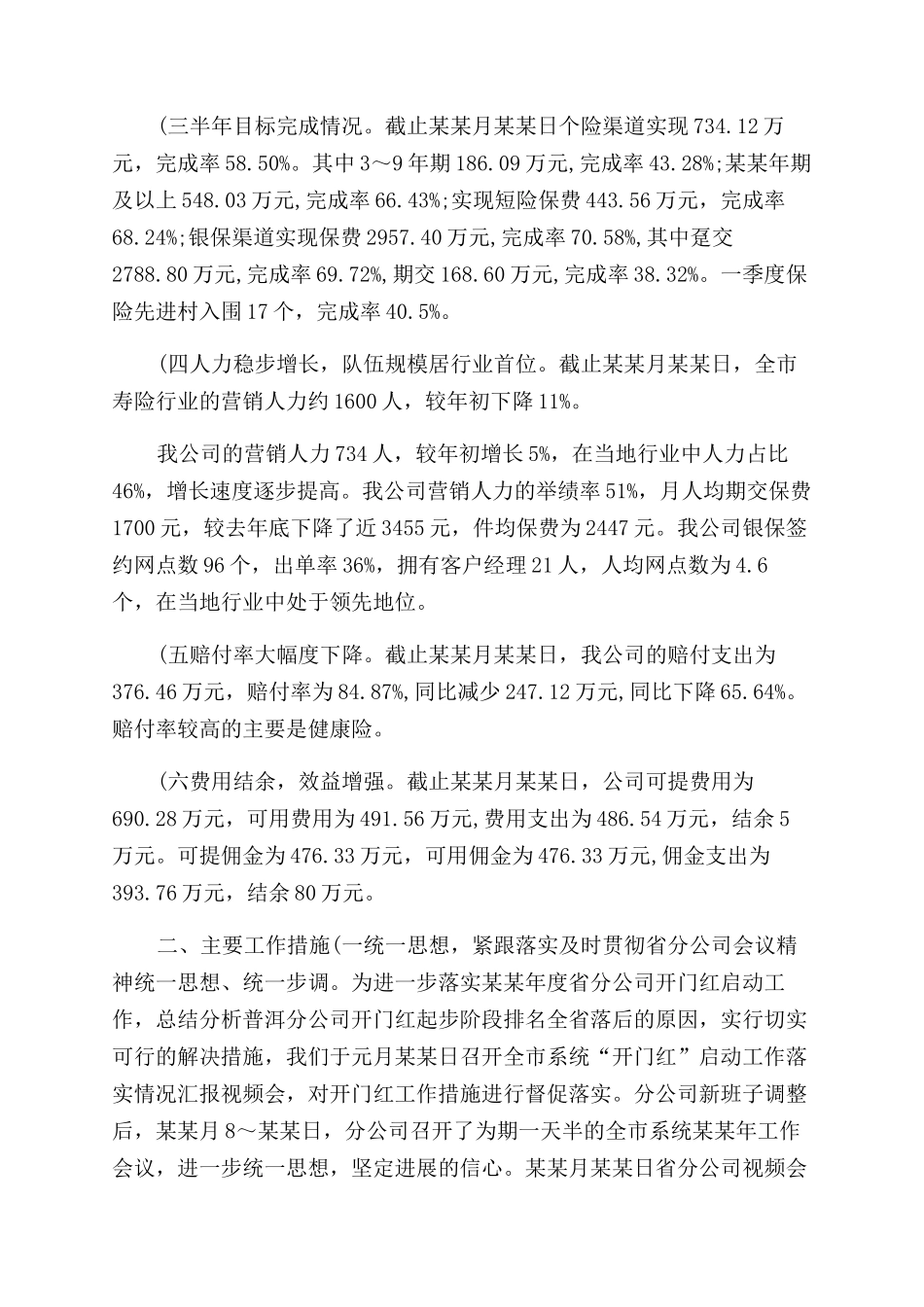 年保险工作总结范文经典_第2页