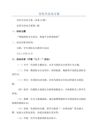 年宣传月活动方案