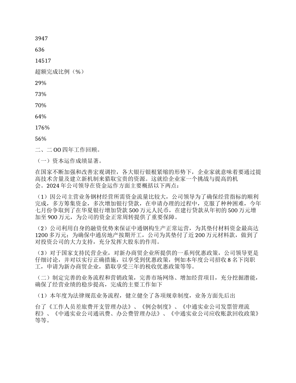 年度工作总结(民营企业)_第2页