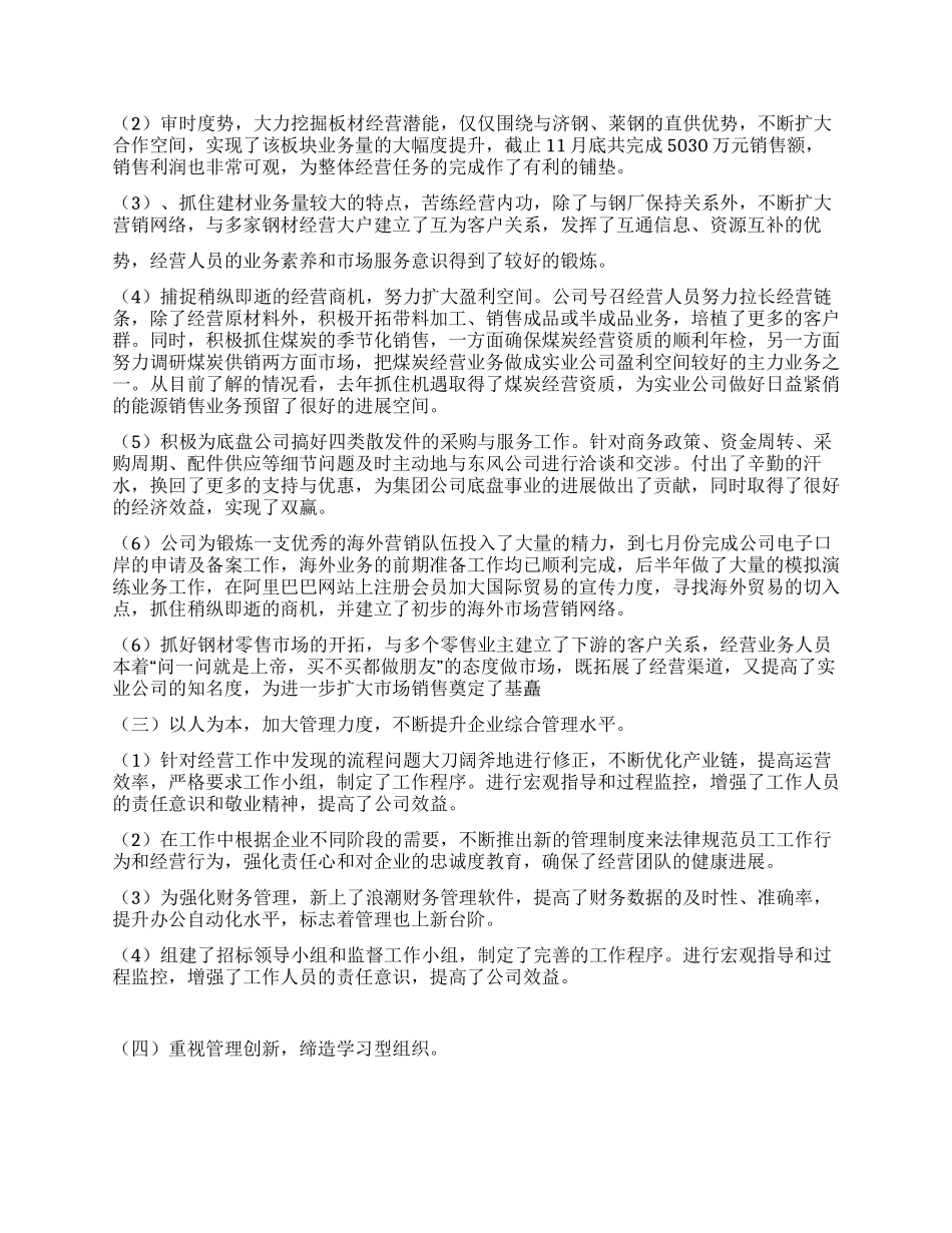 年度工作总结(民营企业)_第3页
