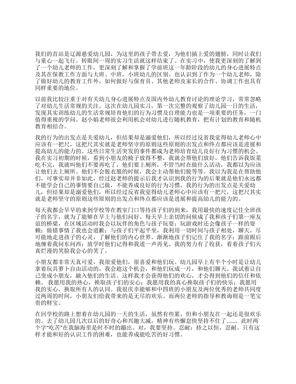 幼师实习总结范文_第1页