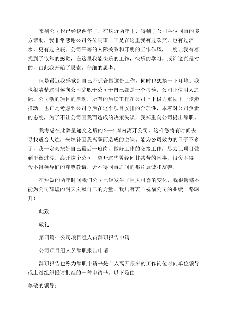 广告公司项目人员辞职报告范文_第3页