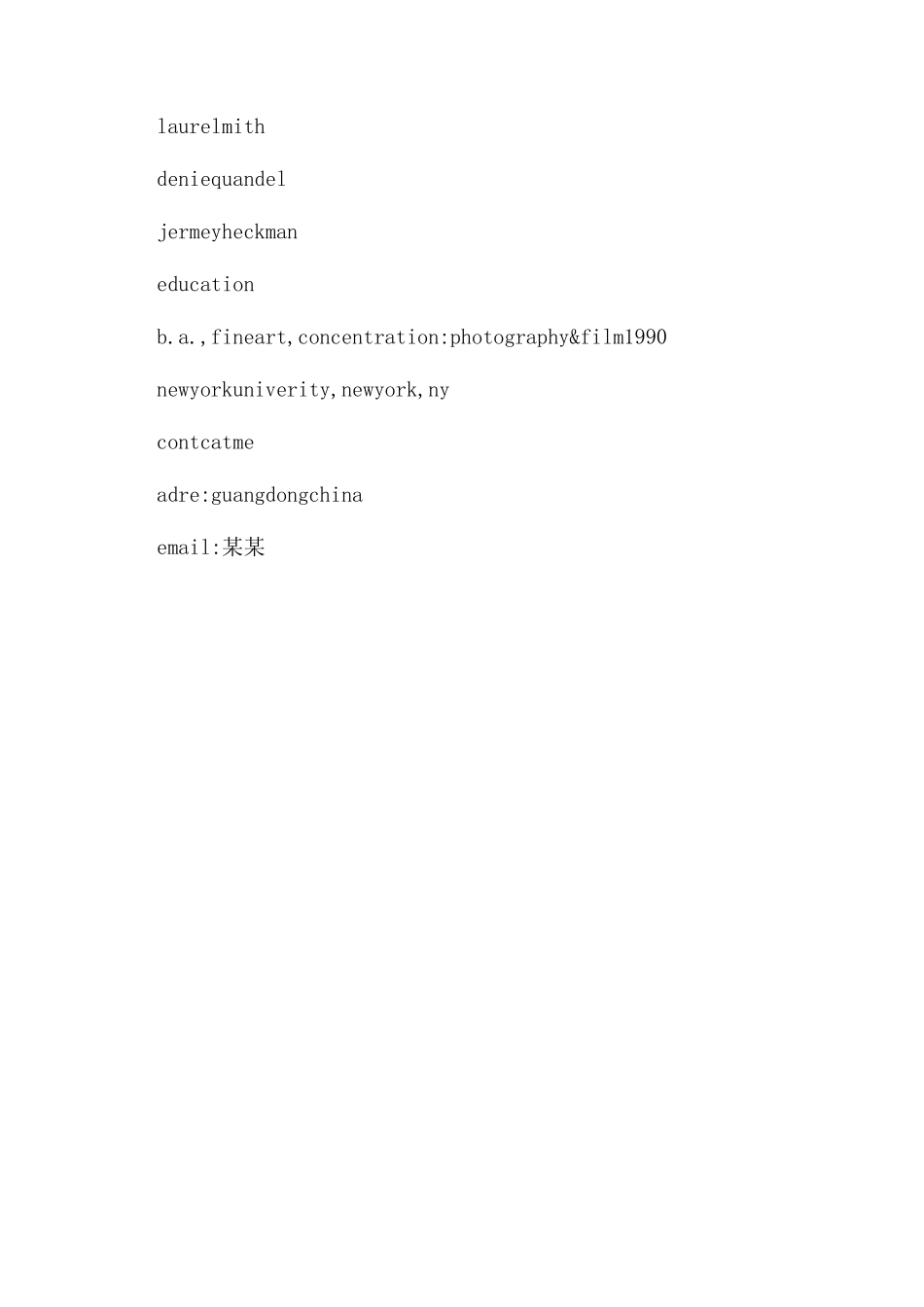 应聘英文简历模板word-摄影师个人英文简历模板大全_第2页