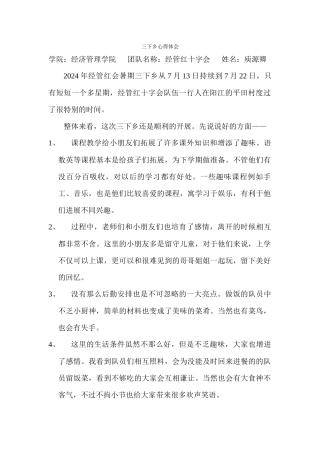 庾源卿-三下乡总结