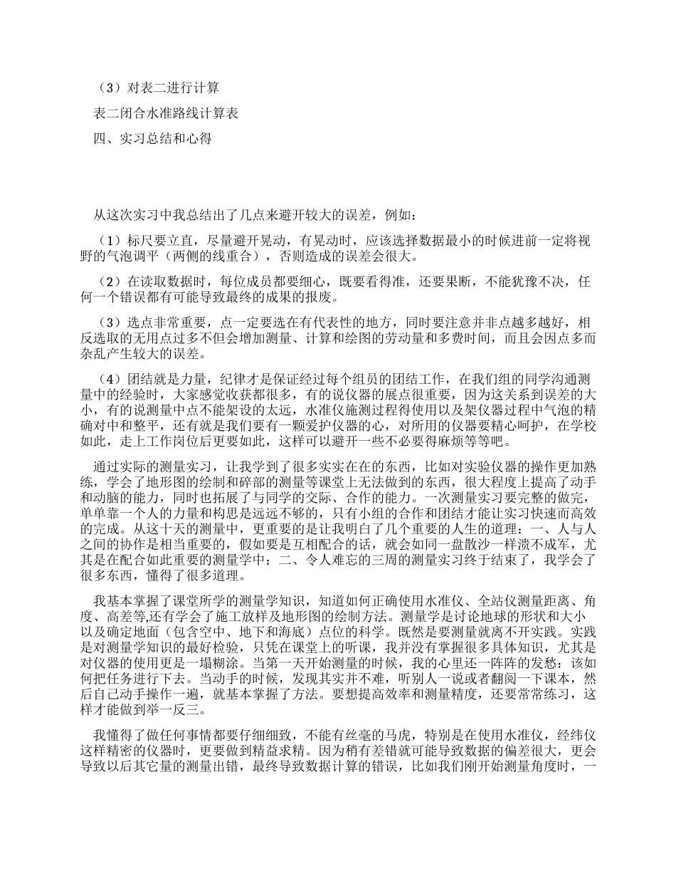 建筑测量实习报告_第2页
