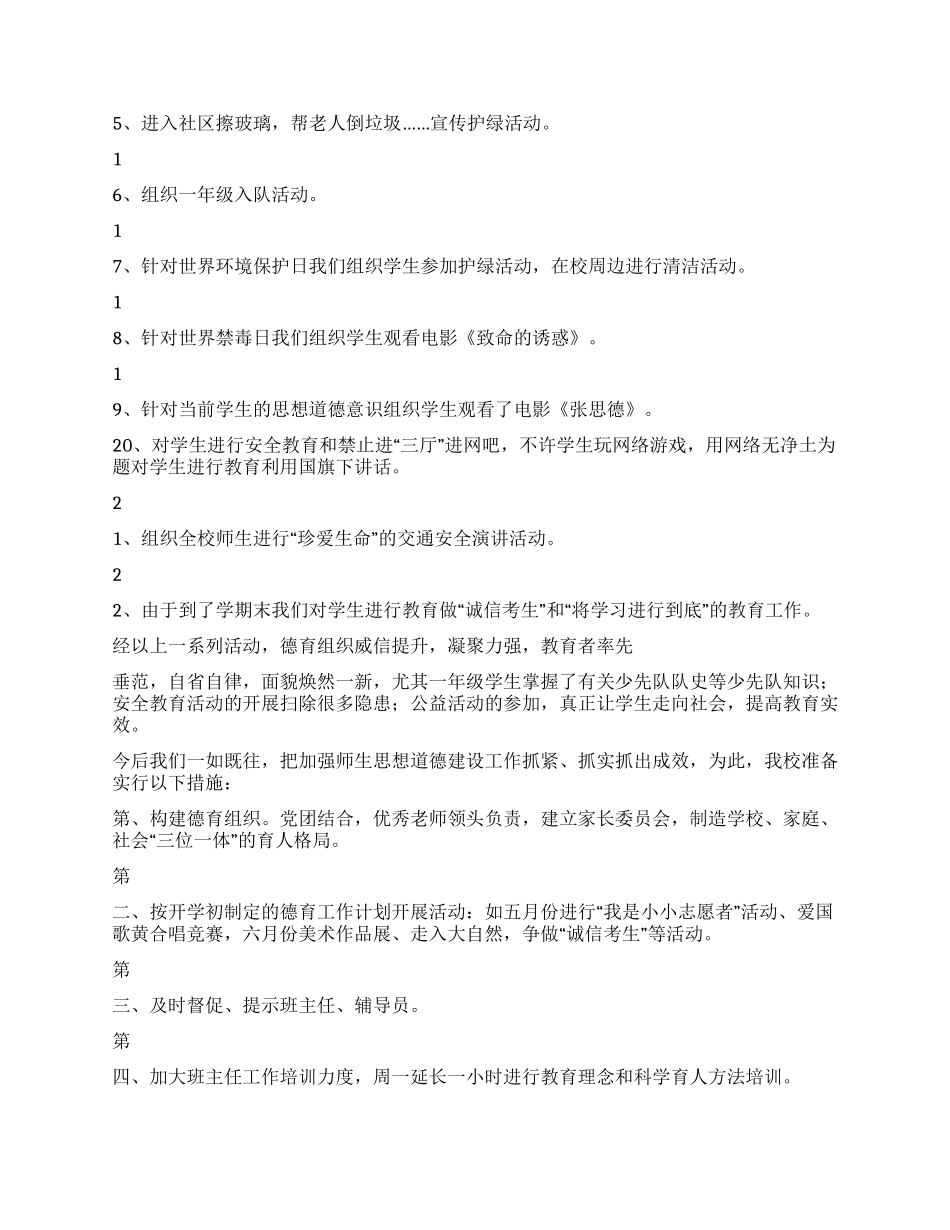 德育开展情况汇报_第2页