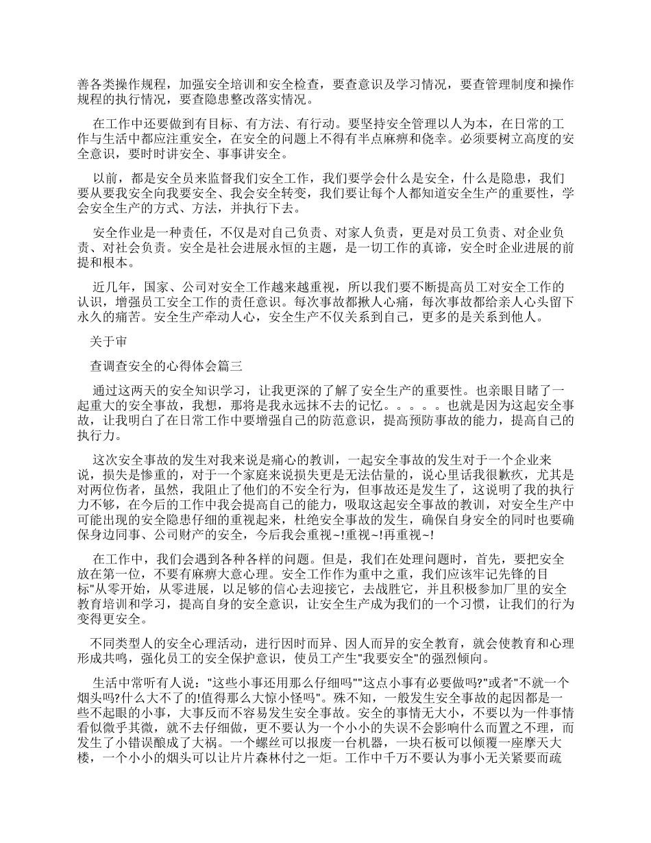 心得体会对于审查调查安全心得体会_第2页