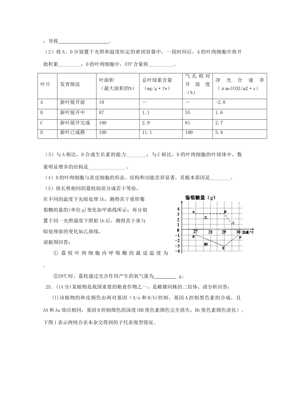 山东省曲阜市2013届高三生物4月月考试题新人教版_第3页