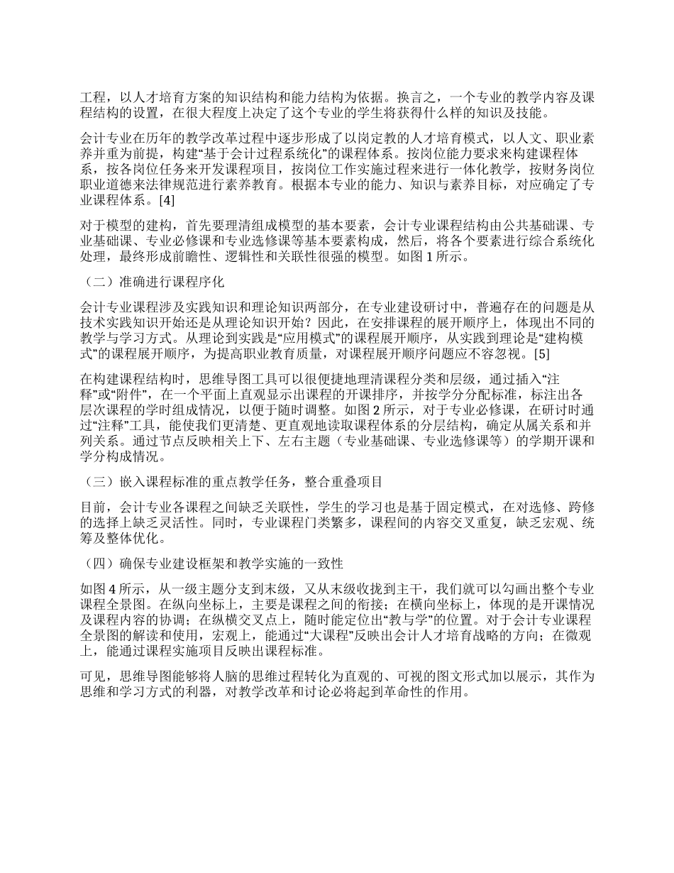 思维导图在会计专业课程建设中的应用_第1页