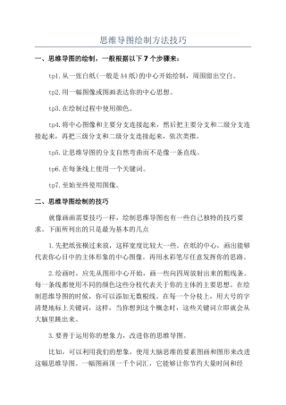 思维导图绘制方法技巧