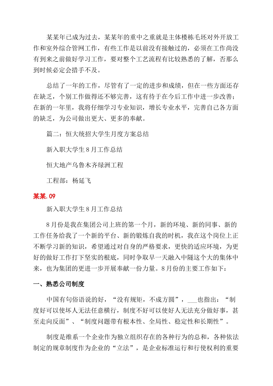 恒大大学生工作总结范文_第3页